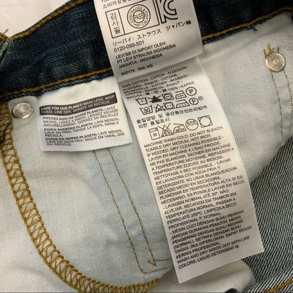 Levi Strauss 502 Dark Wash Taper Straight Leg Jeans 100% Cotton 34x29 Actual - Picture 6 of 15